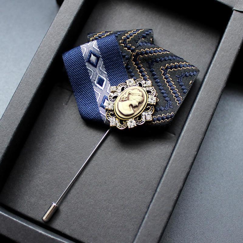 Broche camée victorienne pour homme 2 en 1 avec insert pour pochette - Style n° 8 - image 9