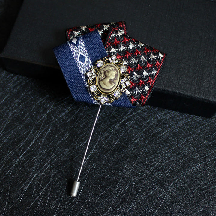 Broche camée victorienne pour homme 2 en 1 avec insert pour pochette - Style n° 17 - image 18