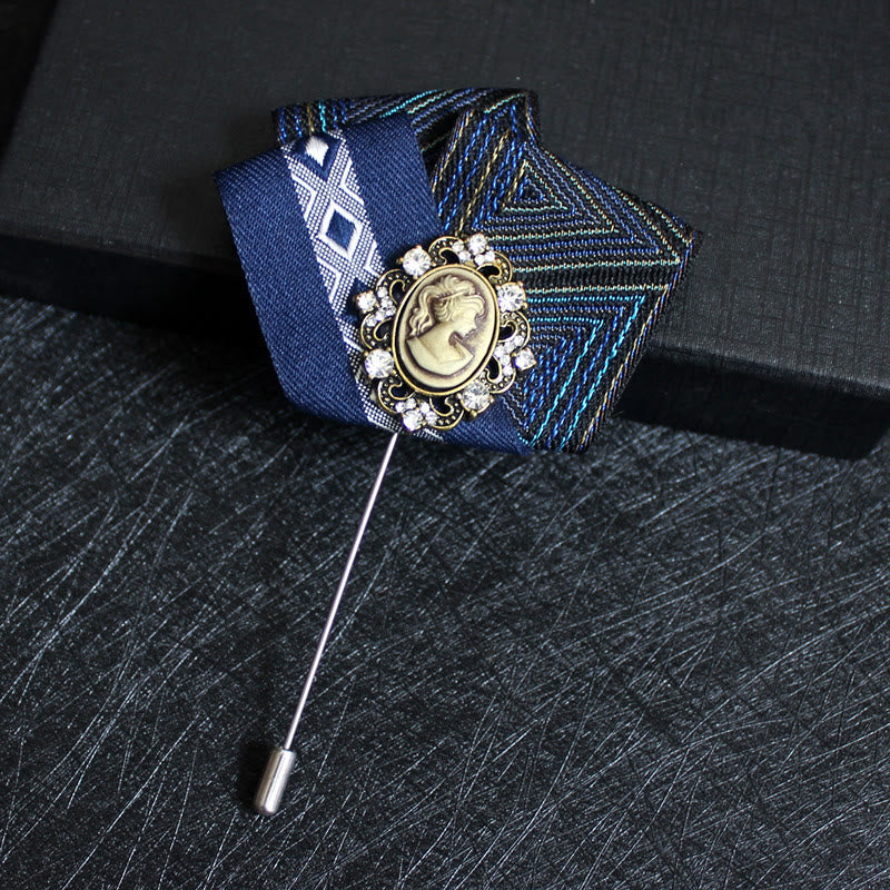 Broche camée victorienne pour homme 2 en 1 avec insert pour pochette - Style n° 15 - image 16