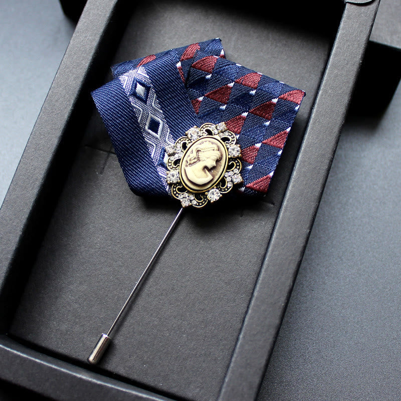 Broche camée victorienne pour homme 2 en 1 avec insert pour pochette - Style n° 13 - image 14