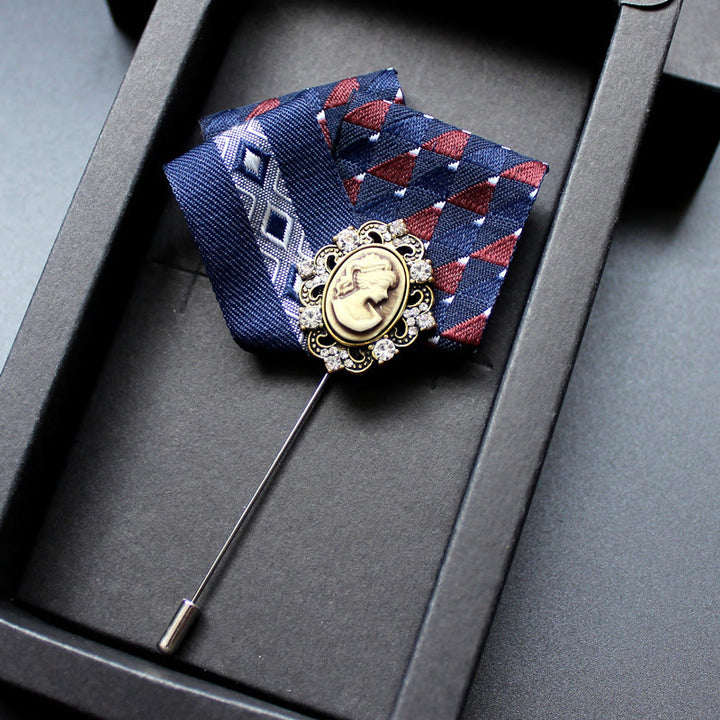 Broche camée victorienne pour homme 2 en 1 avec insert pour pochette - Style n° 13 - image 14