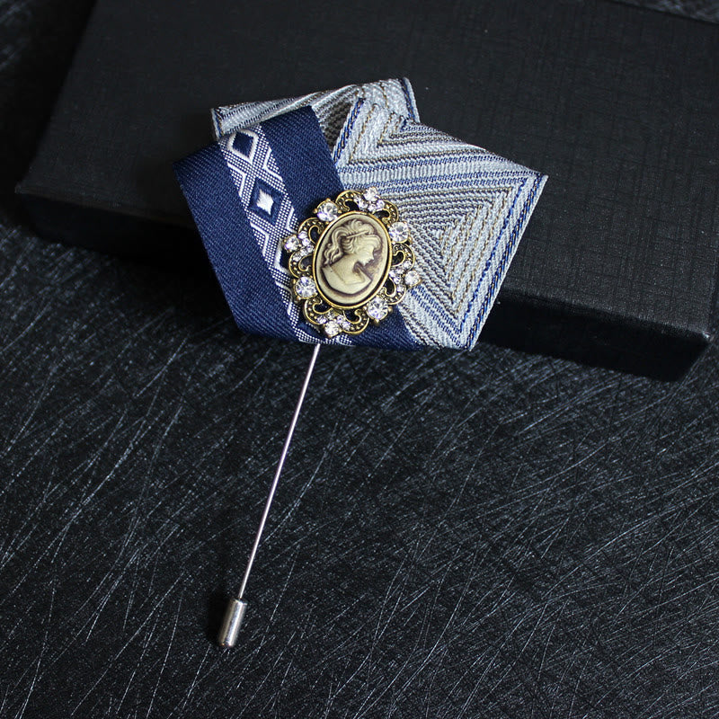 Broche camée victorienne pour homme 2 en 1 avec insert pour pochette - Style n° 16 - image 17