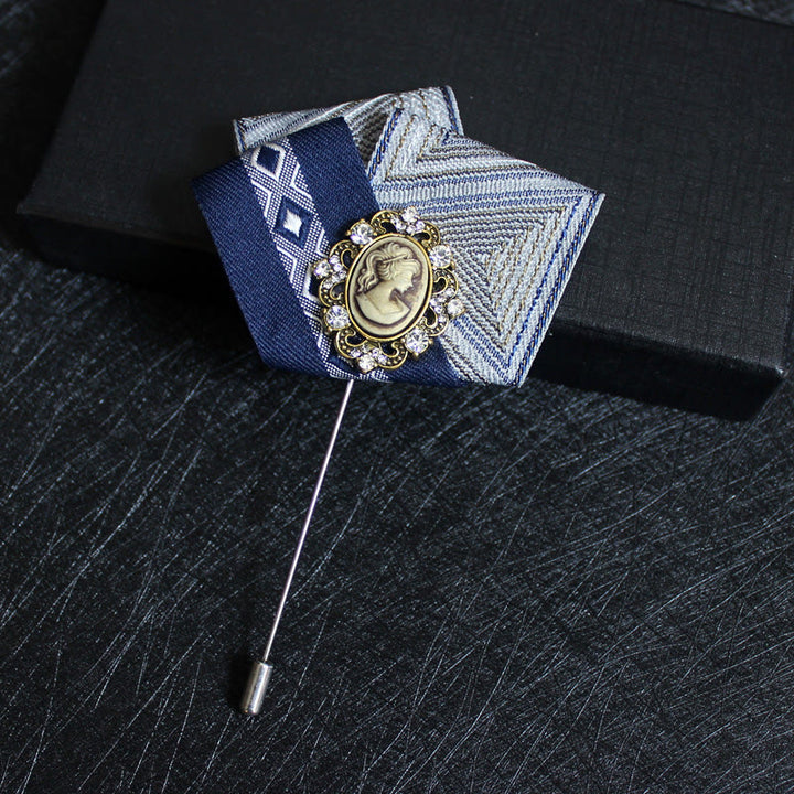 Broche camée victorienne pour homme 2 en 1 avec insert pour pochette - Style n° 16 - image 17