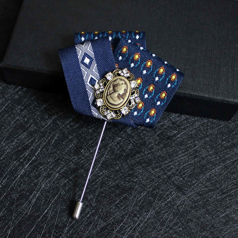 Broche camée victorienne pour homme 2 en 1 avec insert pour pochette - Style n° 14 - image 15