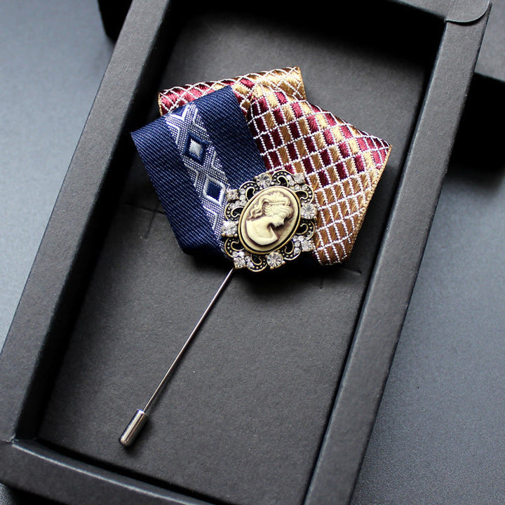 Broche camée victorienne pour homme 2 en 1 avec insert pour pochette - Style n° 9 - image 10