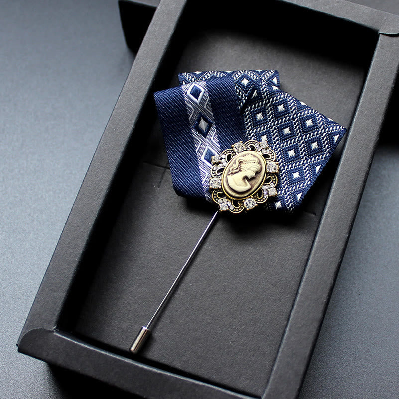 Broche camée victorienne pour homme 2 en 1 avec insert pour pochette - Style n° 7 - image 8