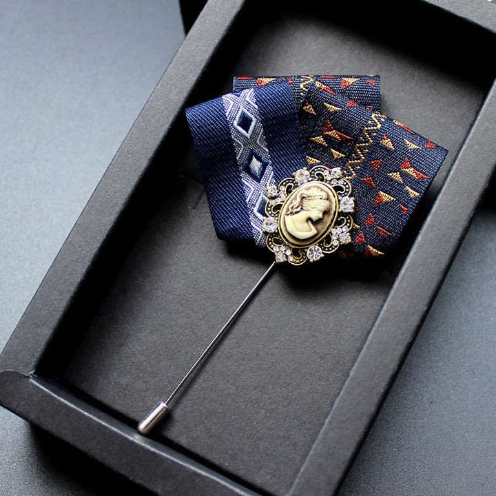 Broche camée victorienne pour homme 2 en 1 avec insert pour pochette - Style n° 2 - image 3