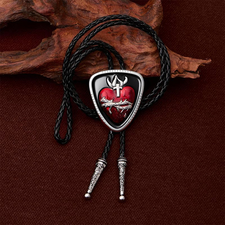 Cravate bolo émaillée Martyr Thorn & Heart - image 1
