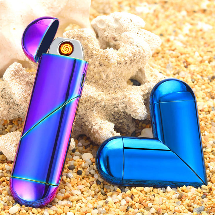Briquet électronique et à butane pliable en forme de cœur 2 en 1 - image 4