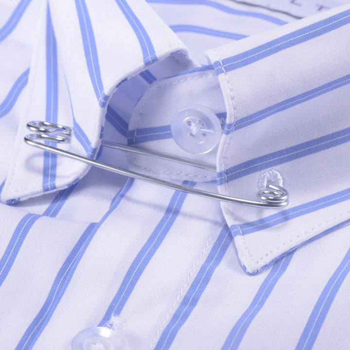 Épingle de sûreté accessoire pour col de chemise habillée - Argent - image 0