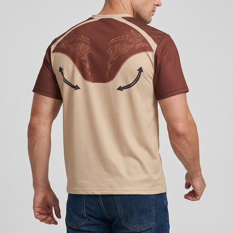 Chemise Henley vintage pour homme, style western, imprimé aztèque - image 3
