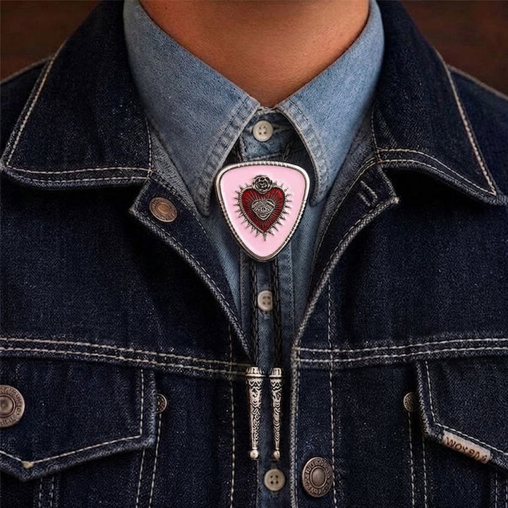 Cravate bolo Rose Œil qui voit tout Sacré-Cœur - Rose - image 4