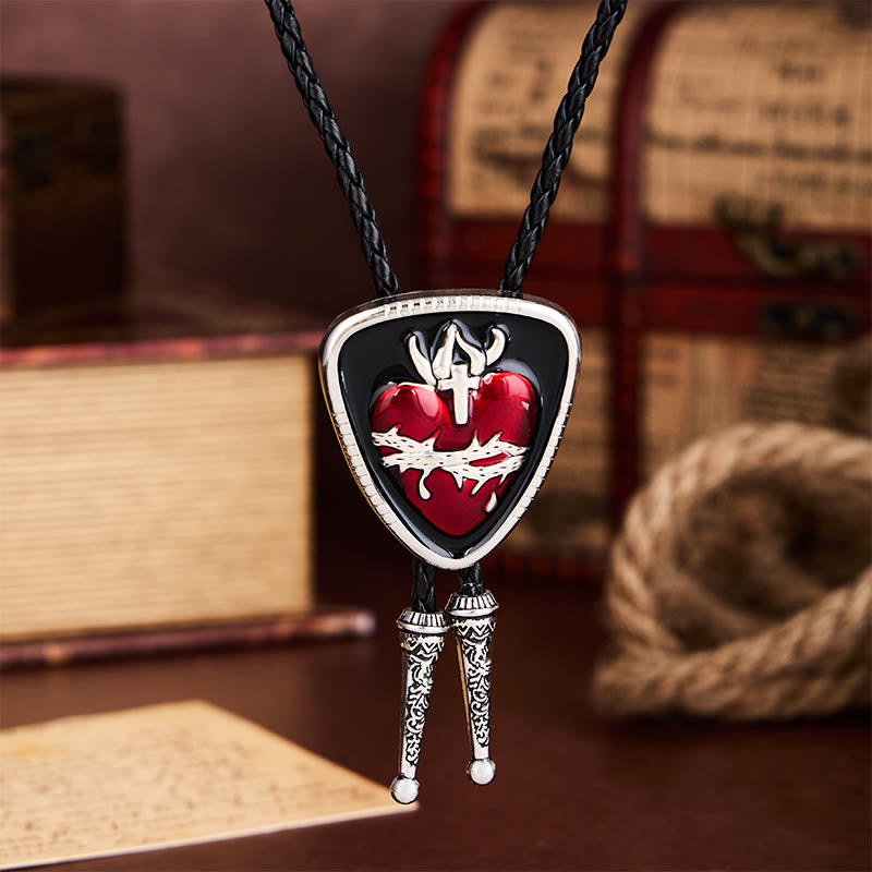 Cravate bolo émaillée Martyr Thorn & Heart - image 3
