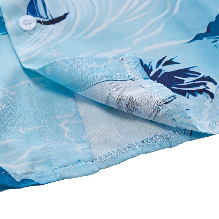 Chemise à boutons pour homme avec imprimé hawaïen sur le thème des vacances à la plage - image 8