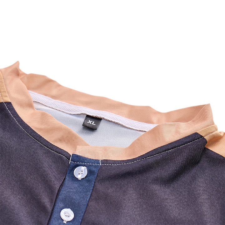 Chemise Henley décontractée d'été vintage pour homme - image 6