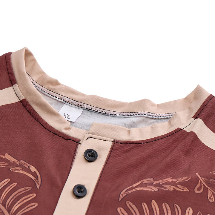 Chemise Henley vintage pour homme, style western, imprimé aztèque - image 4