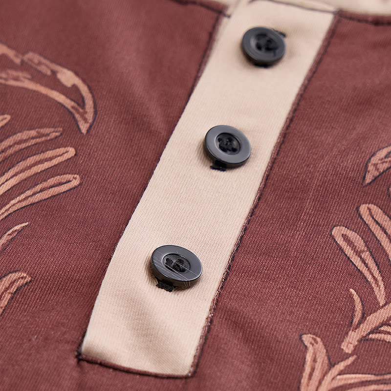 Chemise Henley vintage pour homme, style western, imprimé aztèque - image 5