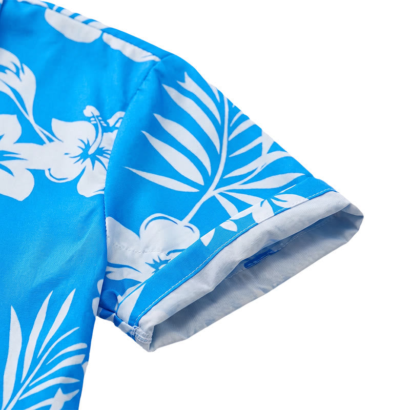 Chemise décontractée à imprimé floral et feuilles pour homme, idéale pour les vacances d'été. - image 6