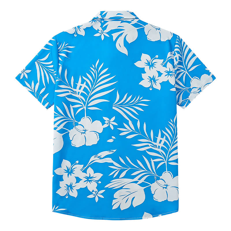 Chemise décontractée à imprimé floral et feuilles pour homme, idéale pour les vacances d'été. - image 9