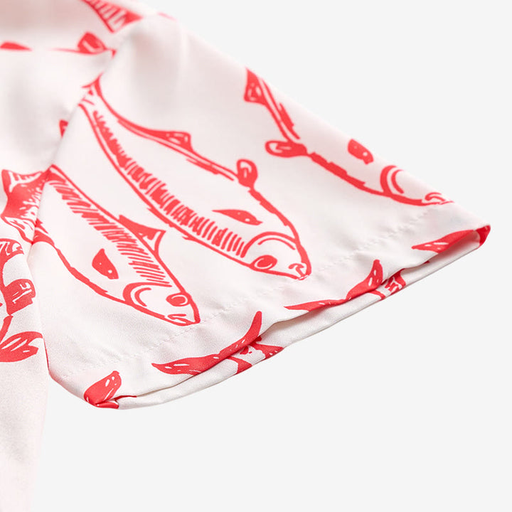 Chemise à manches courtes à imprimé drapeau américain et poissons - image 8