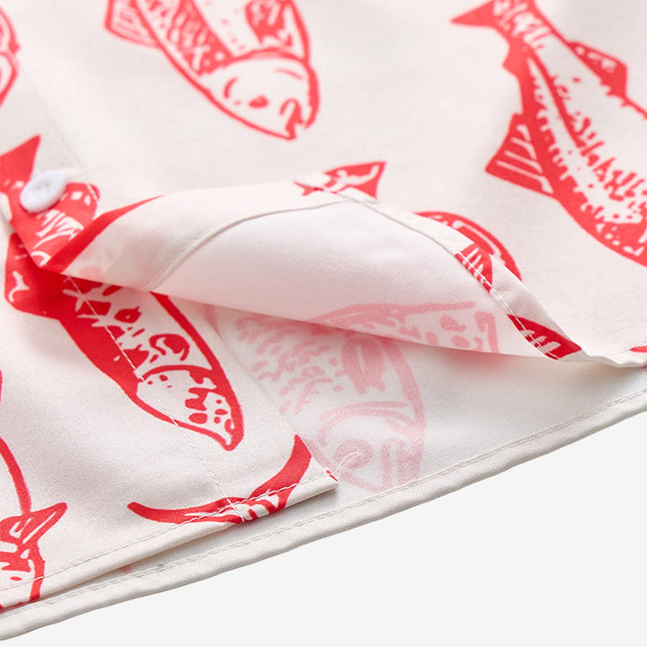 Chemise à manches courtes à imprimé drapeau américain et poissons - image 7