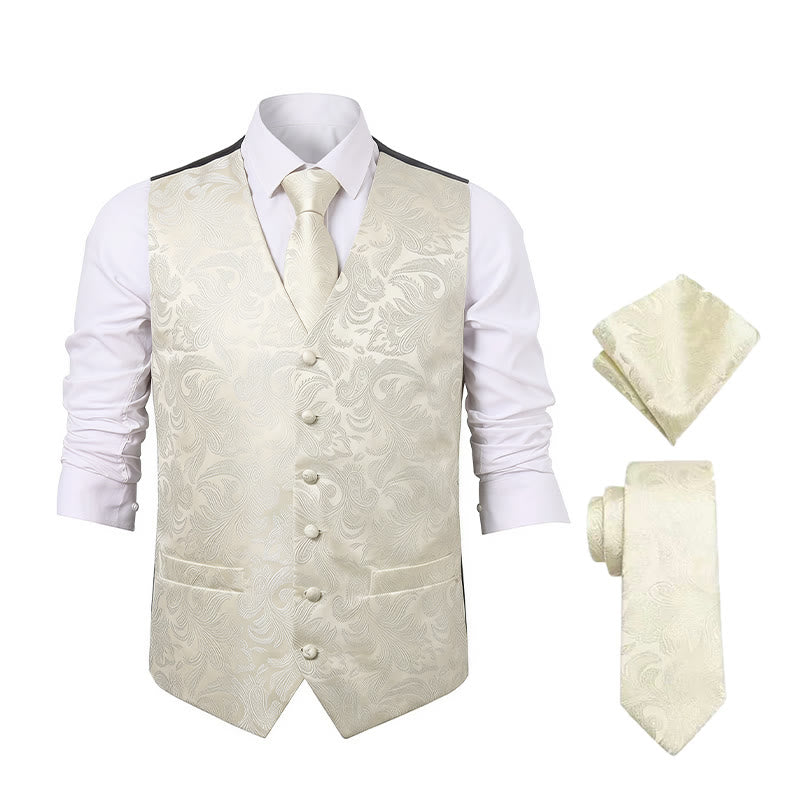 Gilet de costume 3 en 1 pour homme, motif cachemire, polyvalent - image 17