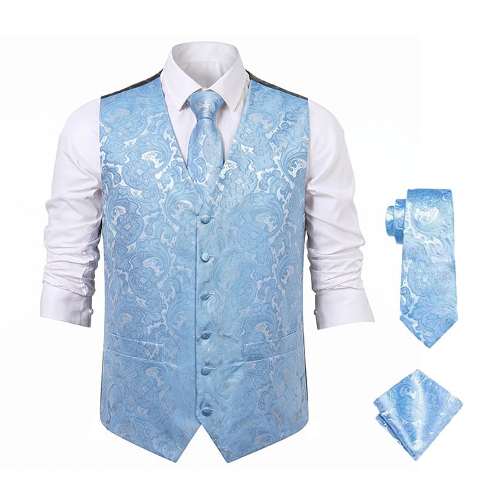 Gilet de costume homme à motif cachemire, style polyvalent, ensemble 4 en 1 - image 18