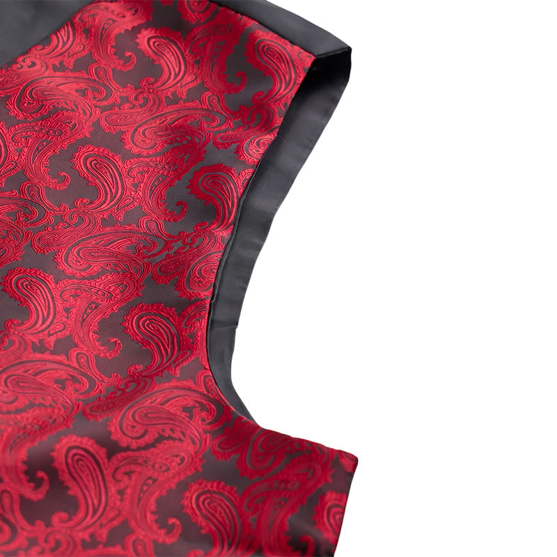 Gilet de costume homme à motif cachemire, style polyvalent, ensemble 4 en 1 - image 10