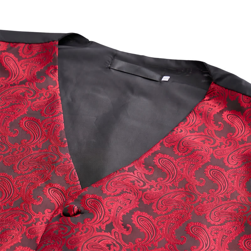 Gilet de costume homme à motif cachemire, style polyvalent, ensemble 4 en 1 - image 7