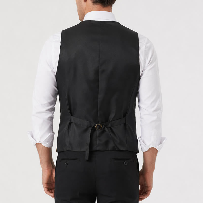 Ensemble 2 pièces pour homme : gilet de soirée à paillettes dorées avec nœud papillon. - image 2