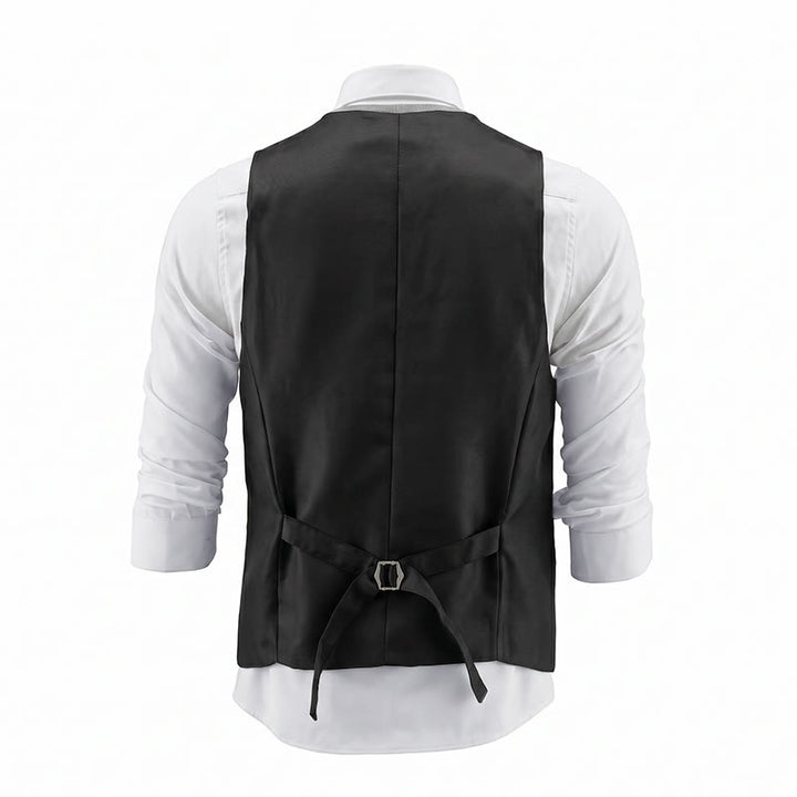 Ensemble 2 pièces pour homme : gilet de soirée à paillettes dorées avec nœud papillon. - image 11