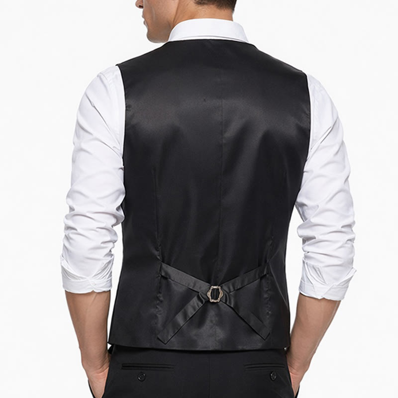 Gilet de costume asymétrique à col en V moderne pour homme - image 7