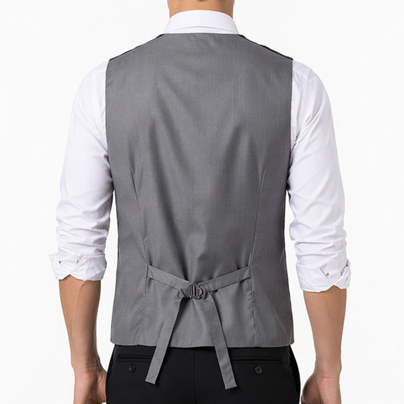 Gilet de costume asymétrique à col en V moderne pour homme - image 3