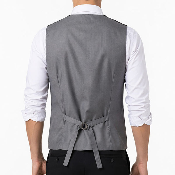 Gilet de costume asymétrique à col en V moderne pour homme - image 3