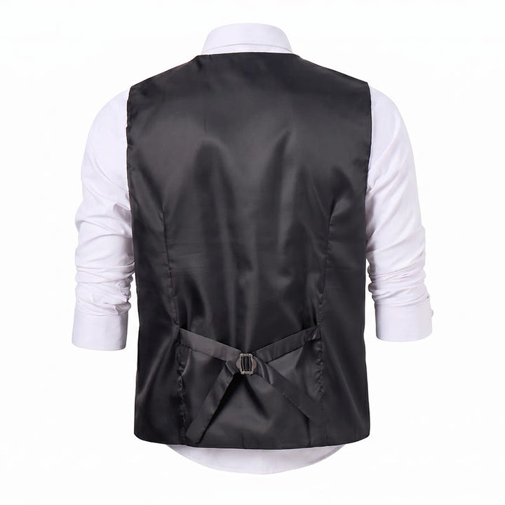 Gilet de costume asymétrique à col en V moderne pour homme - image 13
