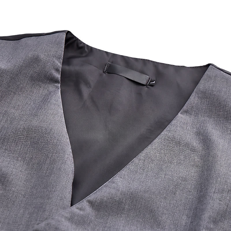 Gilet de costume asymétrique à col en V moderne pour homme - image 8