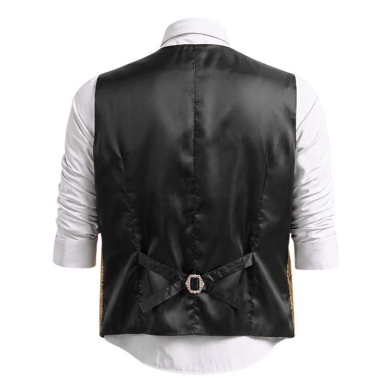 Gilet de costume pour homme, style urbain bicolore, à effet superposé. - image 11