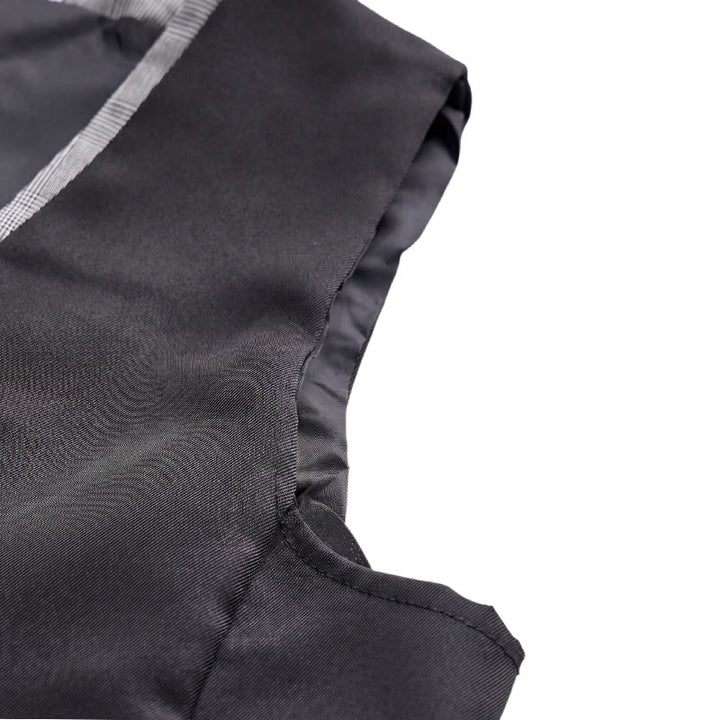 Gilet de costume pour homme, style urbain bicolore, à effet superposé. - image 9