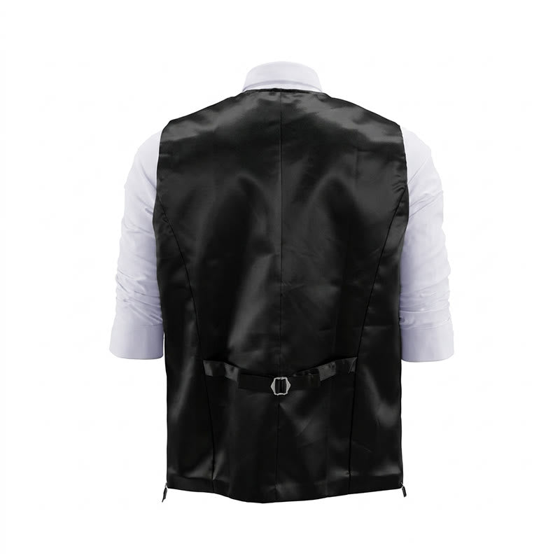Gilet de costume pour homme en jacquard à motif cachemire floral avec nœud papillon - image 17