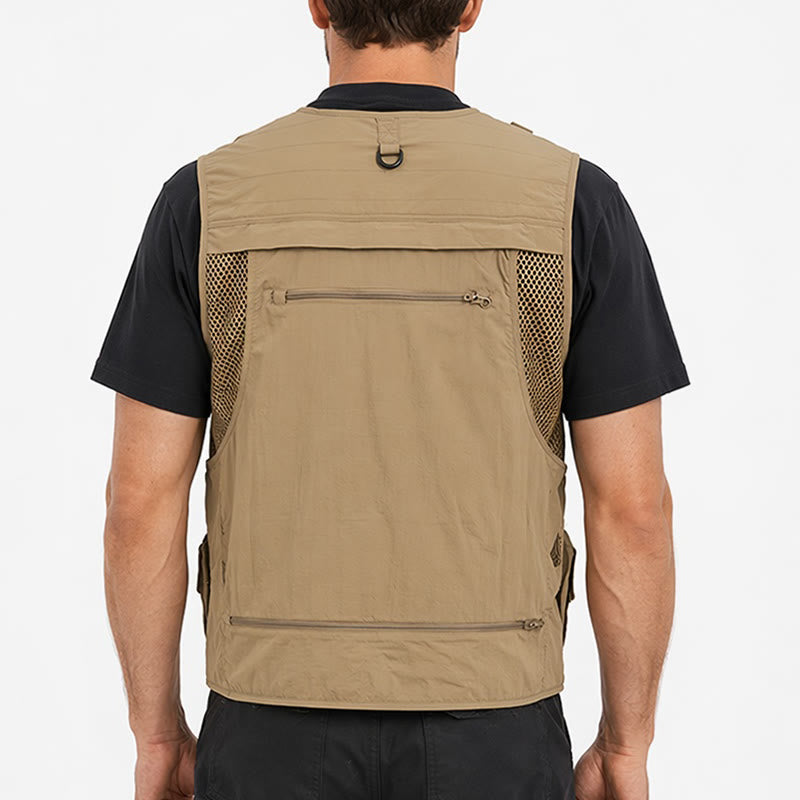 Gilet de pêche utilitaire léger à poches multiples et doublure en maille - image 2