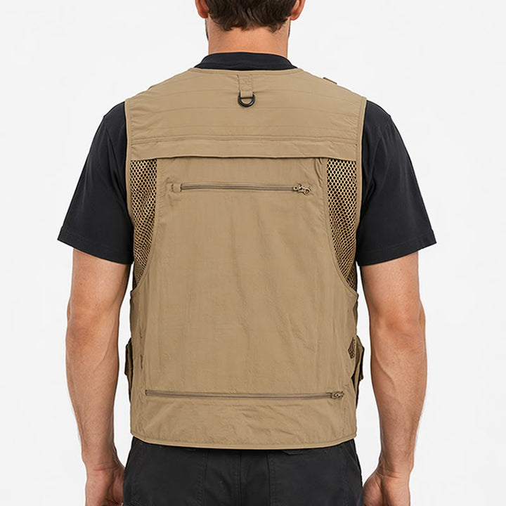 Gilet de pêche utilitaire léger à poches multiples et doublure en maille - image 2
