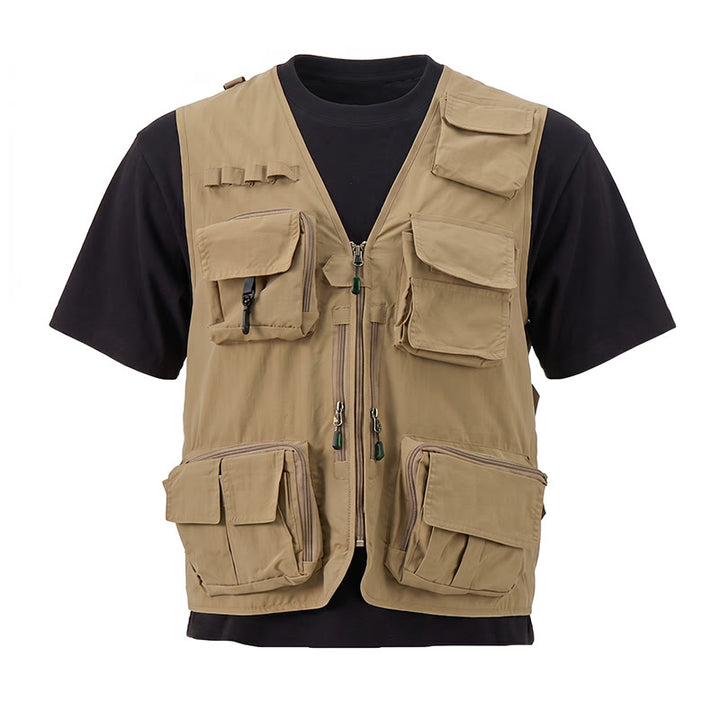 Gilet de pêche utilitaire léger à poches multiples et doublure en maille - image 12