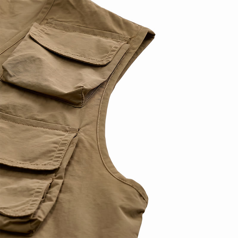 Gilet de pêche utilitaire léger à poches multiples et doublure en maille - image 11