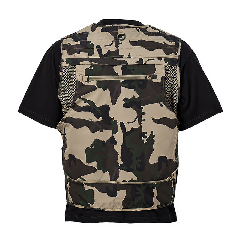 Gilet utilitaire léger à doublure en maille, multipoches, camouflage pour la chasse - image 10