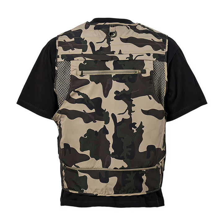 Gilet utilitaire léger à doublure en maille, multipoches, camouflage pour la chasse - image 10
