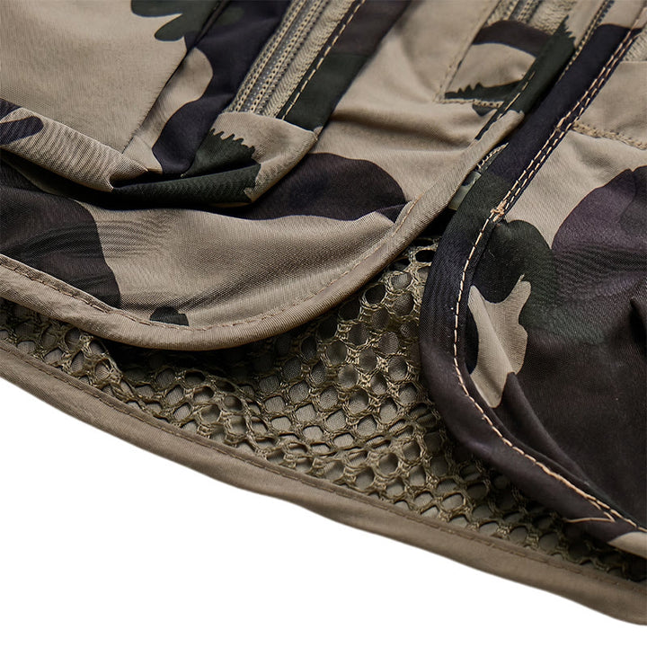 Gilet utilitaire léger à doublure en maille, multipoches, camouflage pour la chasse - image 7