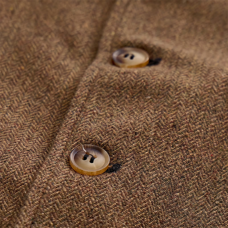 Gilet de costume épais décontracté à chevrons britanniques pour homme - image 19