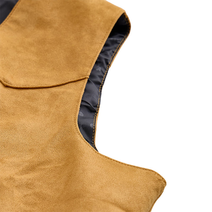 Gilet décontracté en daim style western pour homme - image 5