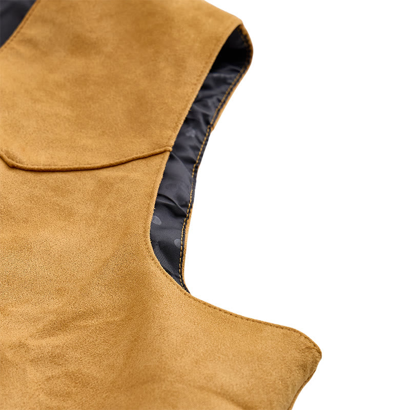 Gilet décontracté en daim style western pour homme - image 5