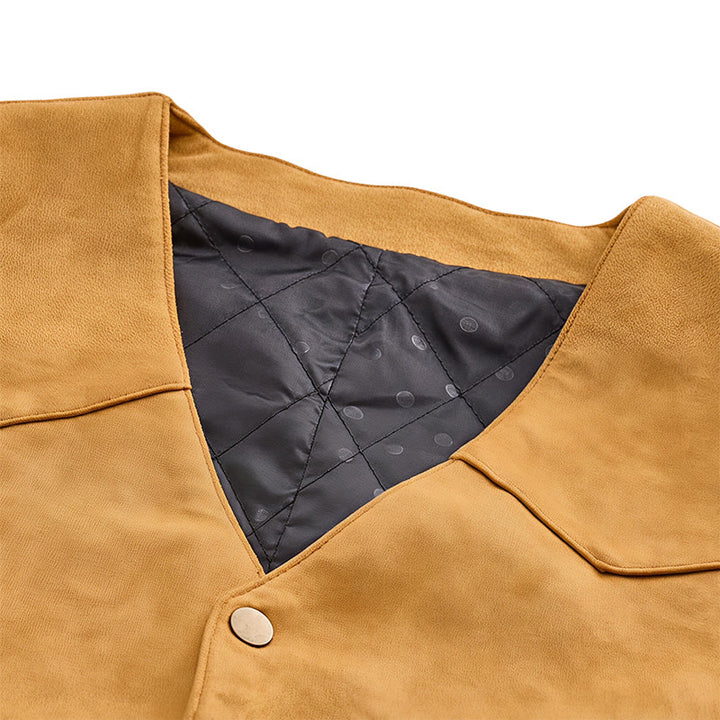 Gilet décontracté en daim style western pour homme - image 4